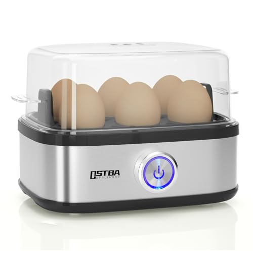 OSTBA Cuiseur à œufs, cuisinier dœufs compact de 400 W, 6 œu